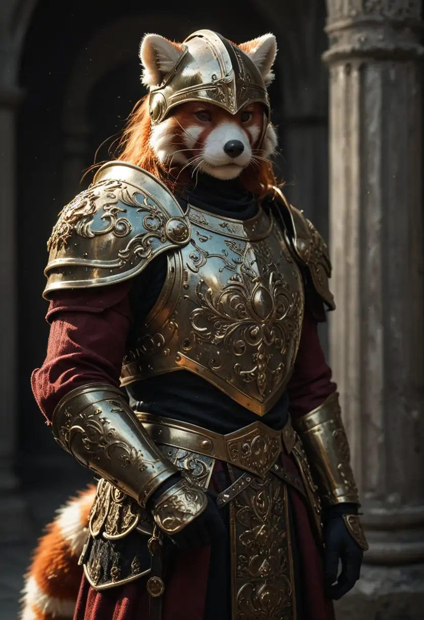 Red Panda Knight :: AI Art by lynodie :: Tungsten