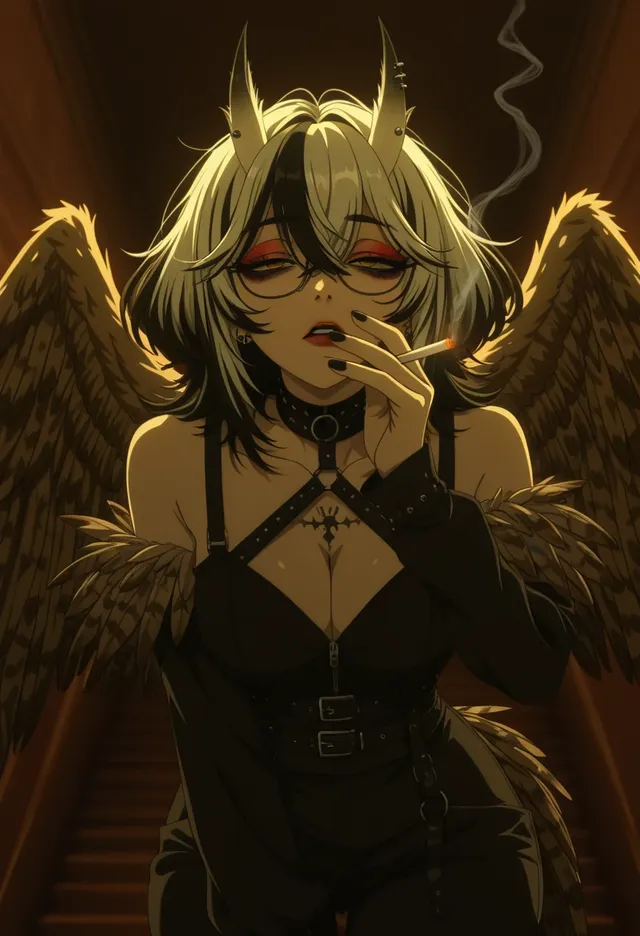 Goth owl :: AI Art by Liliraune :: Tungsten