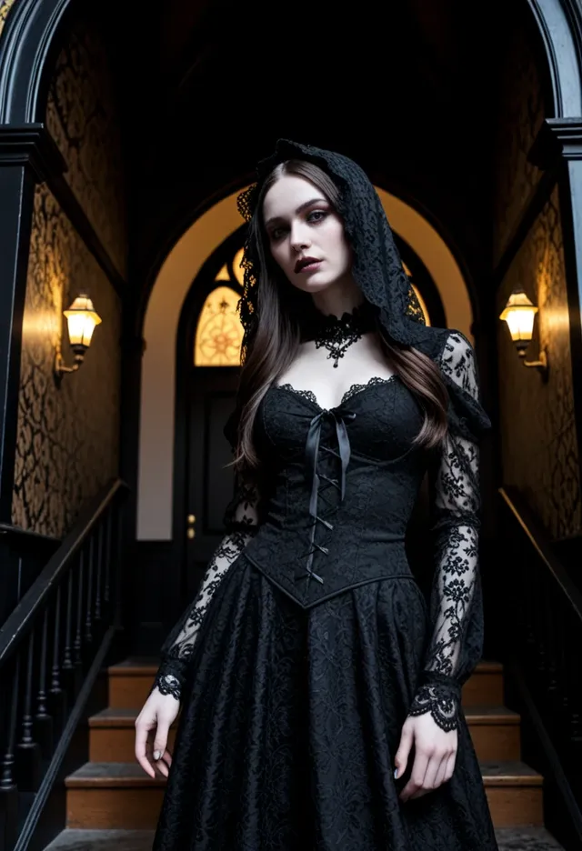 Goth girl :: AI Art by lynodie :: Tungsten