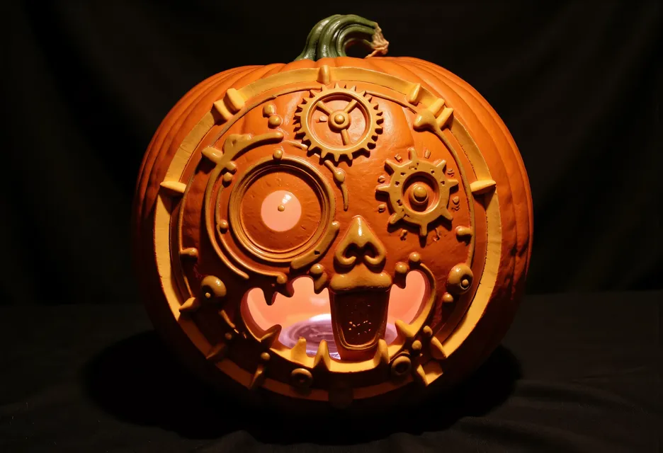 Steampunk pumpkin :: AI Art by Bobletroll :: Tungsten
